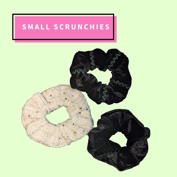 Set of Three Scrunchies Hand Crafted - Picture 1 of 4